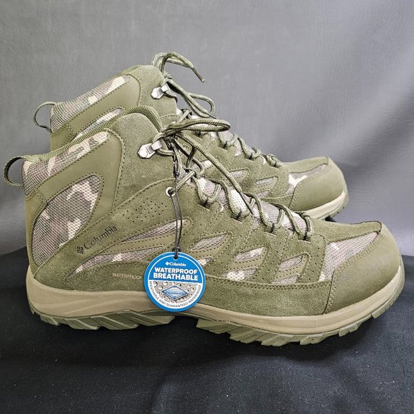 Columbia Hiking Boot Mens Crestwood Mid Waterproof Green BM5371-384 sz 16 - Picture 6 of 7